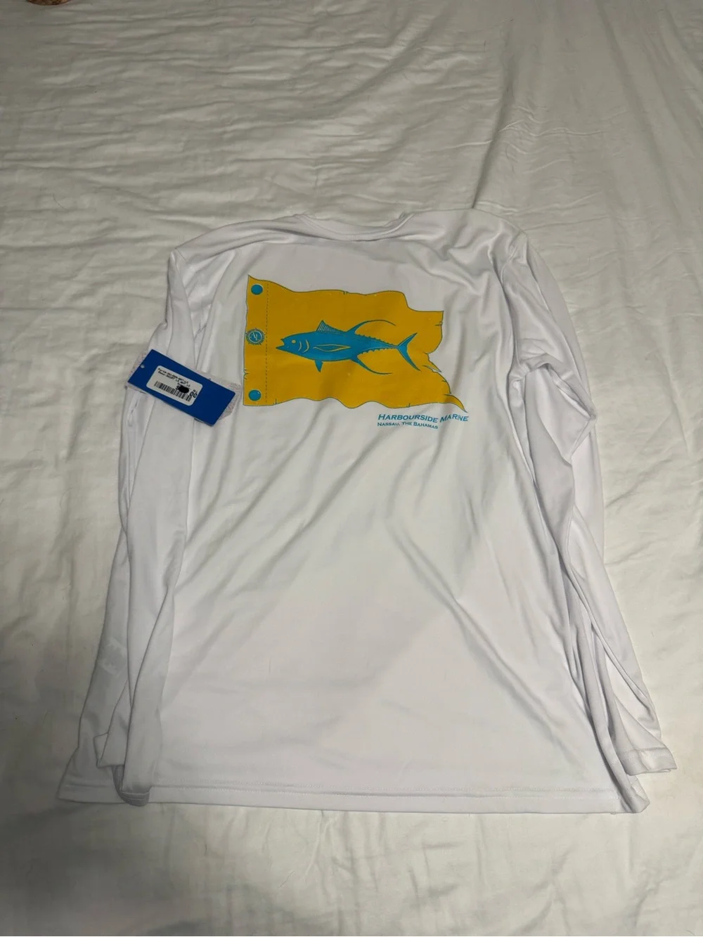 Men's White Long-Sleeve Performance Shirt